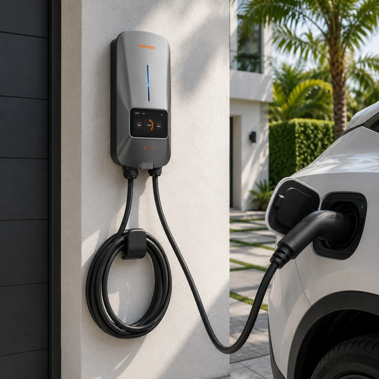 Level 2 EV charger Β· 40 A / 9.6 kW / 240 V Β· NEMA 14-50P Β· Wi-Fi 2.4 GHz Β· J1772